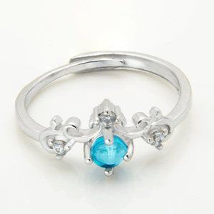 Adjustable Aquamarine Sterling Silver Ring